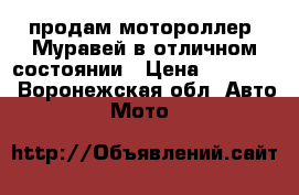 продам мотороллер  Муравей в отличном состоянии › Цена ­ 25 000 - Воронежская обл. Авто » Мото   
